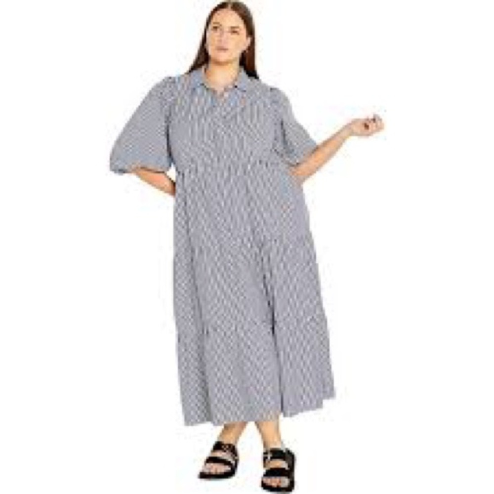 City Chic Womens Striped‎ Dress
